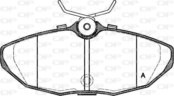 OPEN PARTS Комплект тормозных колодок, дисковый тормоз BPA0732.10